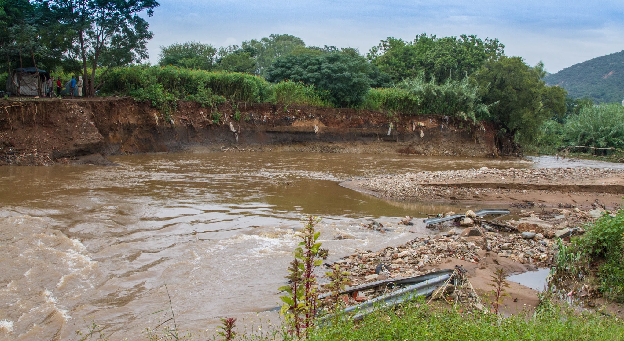Figure 1. The state of the river prior to the commencement of rehabilitation. Note the extent of